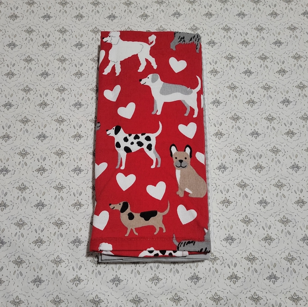Casaba Dogs & Hearts Hand Towels 3 Pack